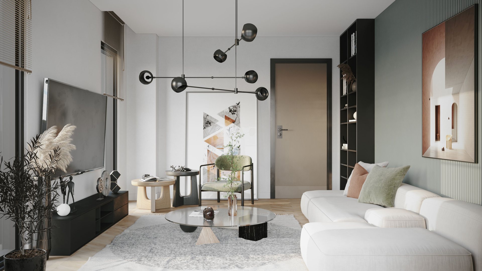 Küre Gayrimenkul Villa Salon - İç Mekân Görselleştirme